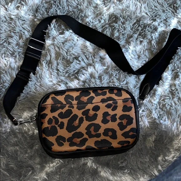 Coach Brown and Black Leopard Crossbody Bag - Picture 3 of 4